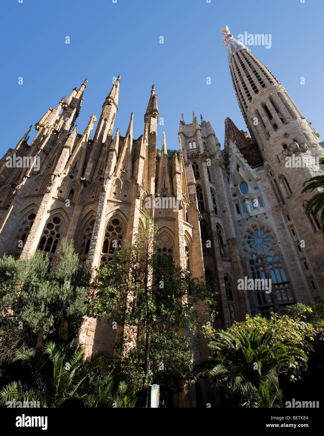 Sagrada Família facade. Stock Photo