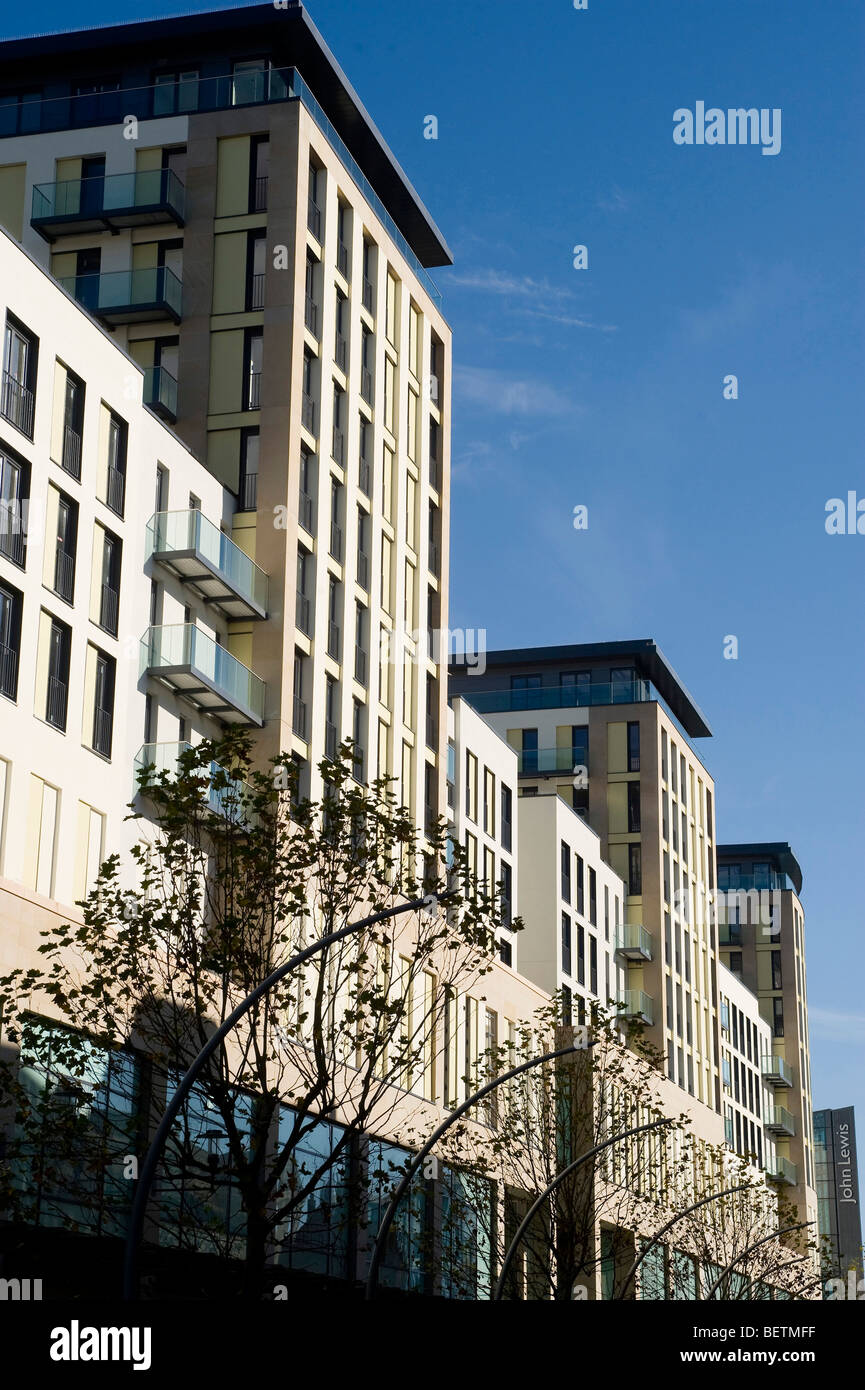 Cardiff, The Hayes, Apartments in the St Davids 2 development Stock Photo Alamy