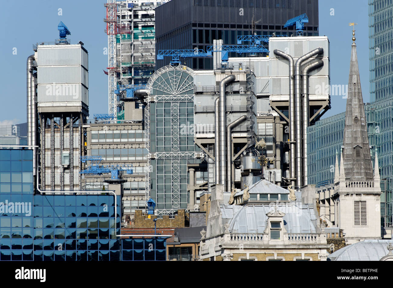 The Lloyds building in the City of London. Britain. UK Stock Photo