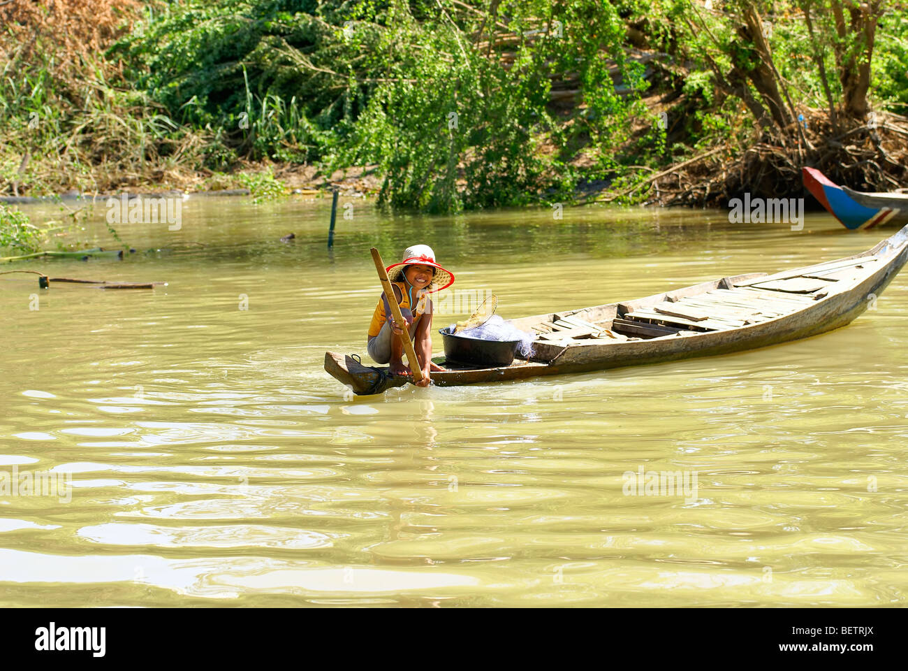 Life on The Tonla Sap Lake, between Battambang and Siem Reap. Cambodia ...