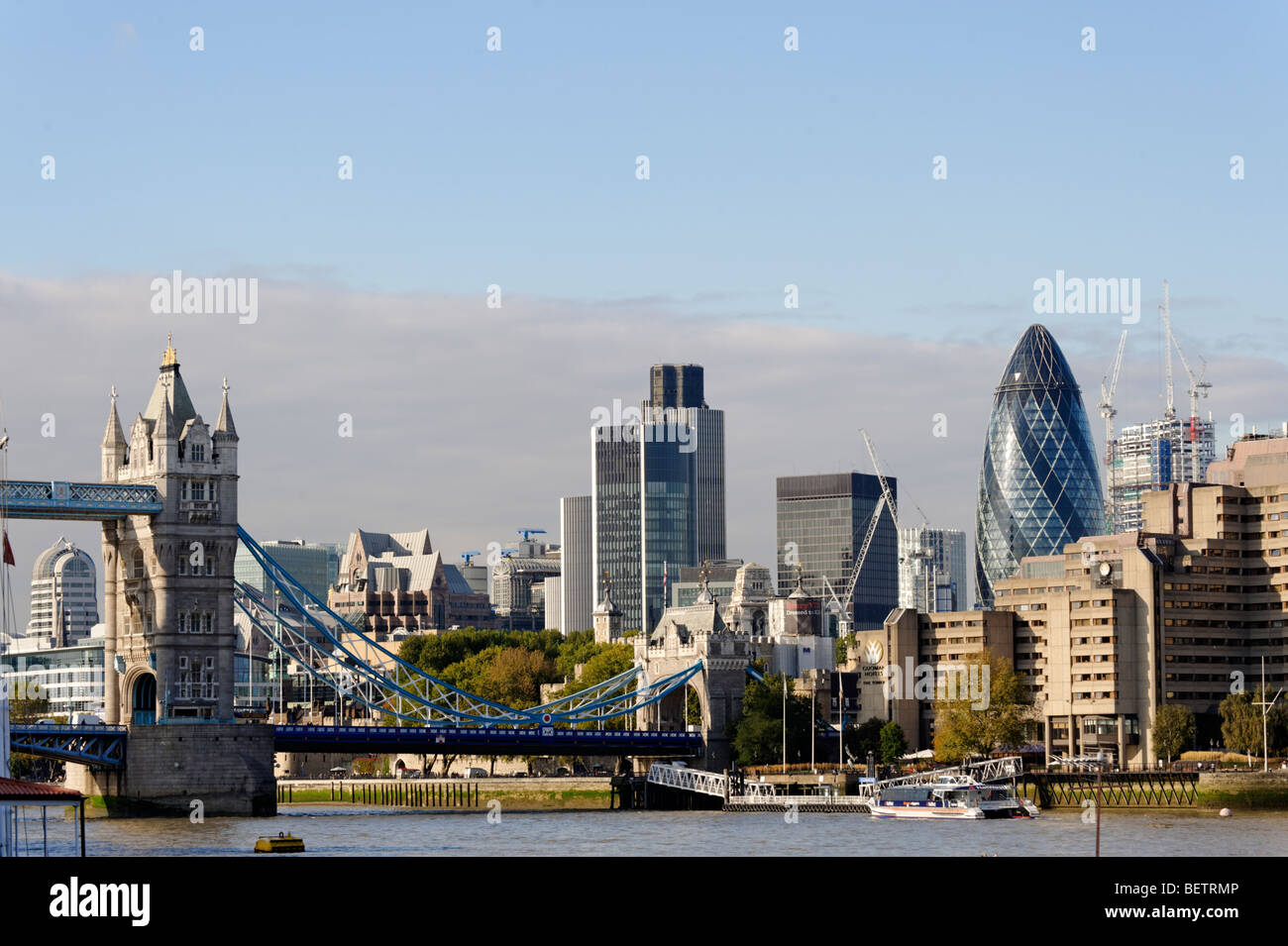 The City of London financial district seen from south of the river Thames. London. Britain. UK Stock Photo