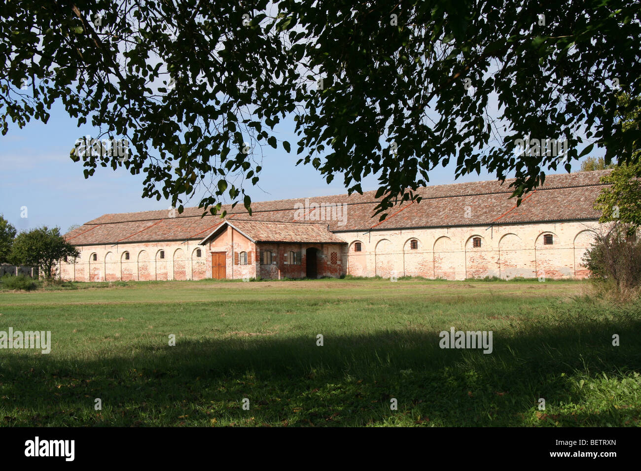 Cason Grande on island of Lazzaretto Nuovo, Venice Lagoon used for quarantine of plague victims Stock Photo