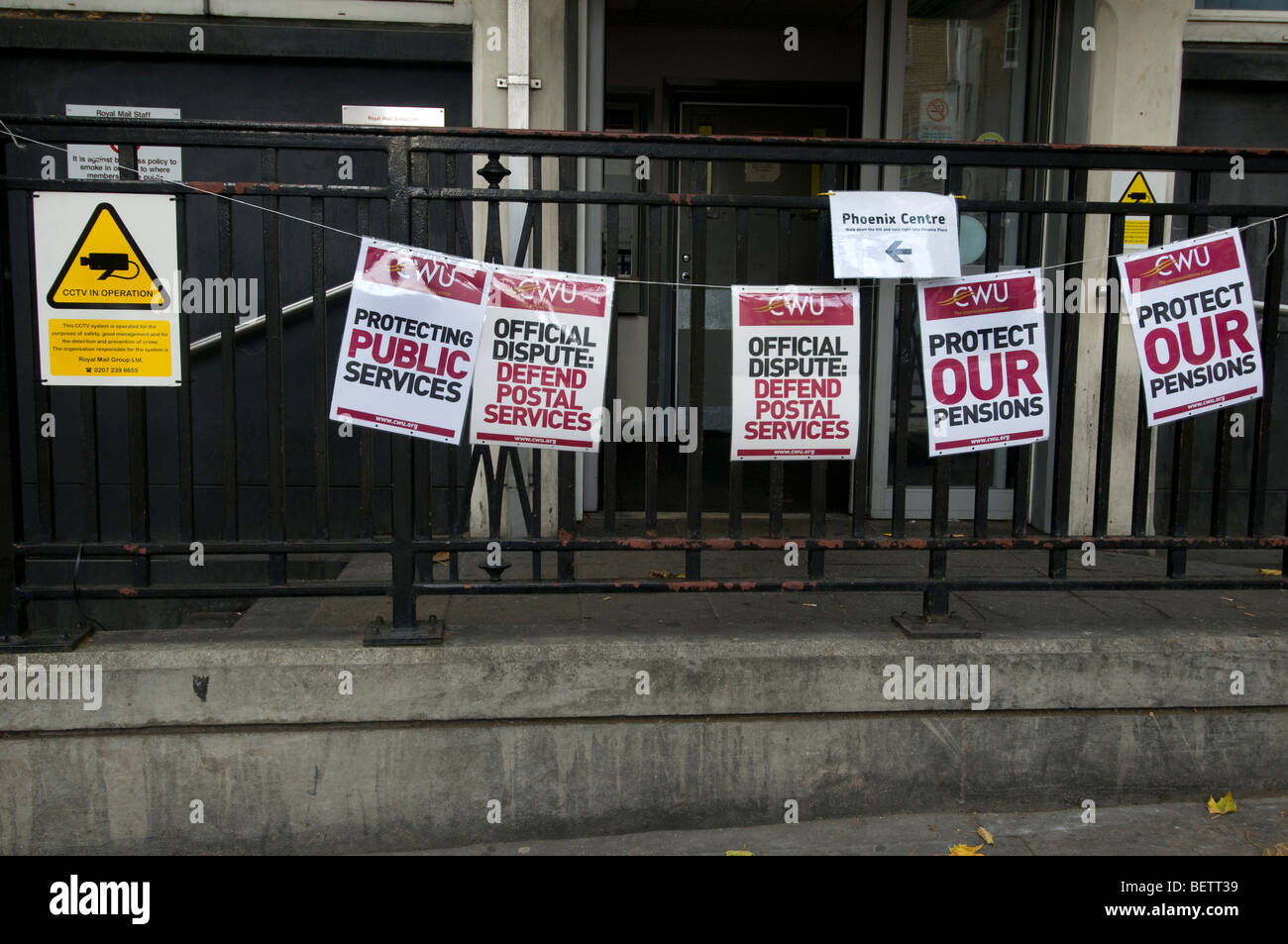 London October 22nd 2009 Post office workers, members of the