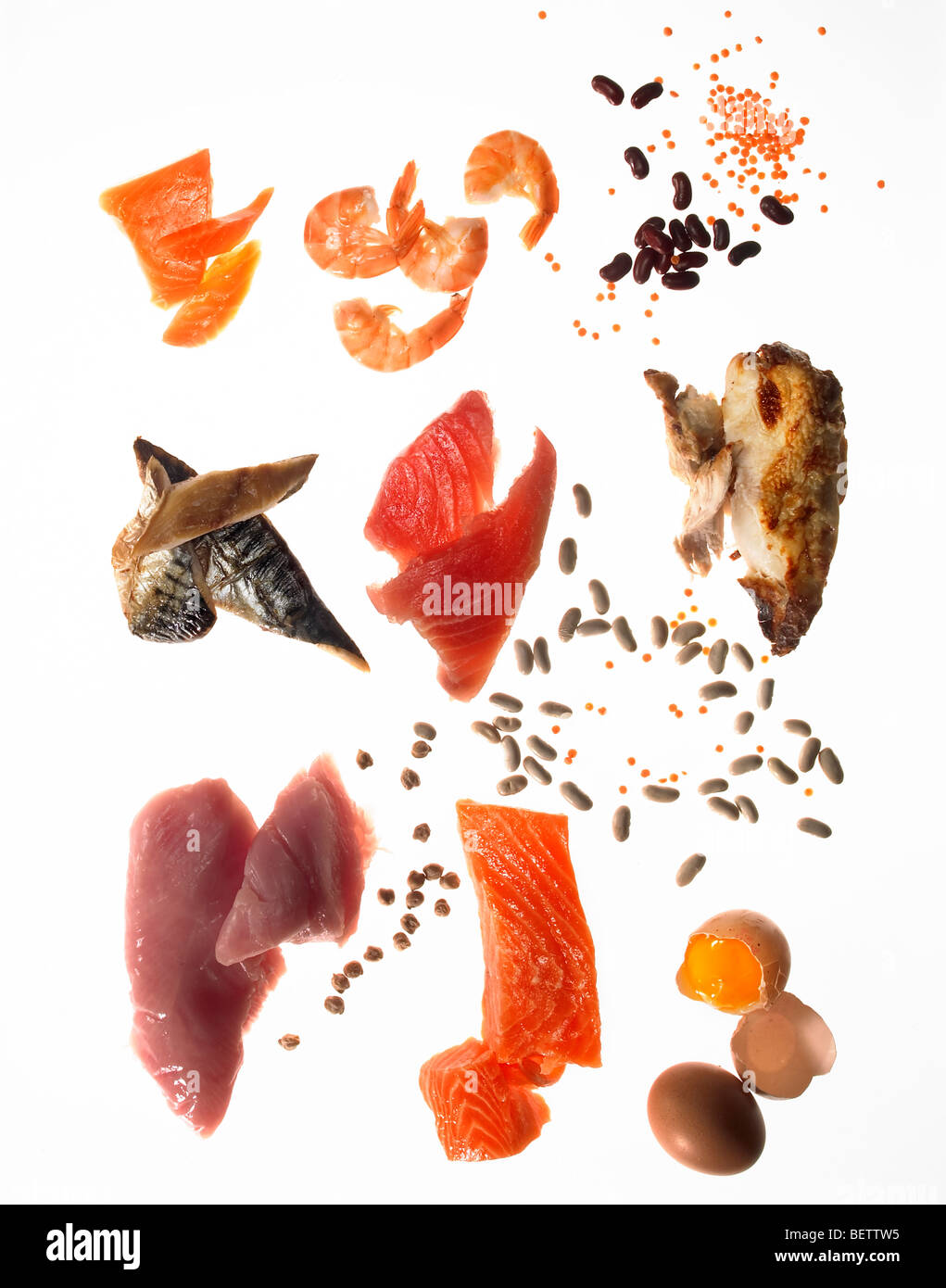 Salad ingredients, protein rich foods suitable to use in salads Stock