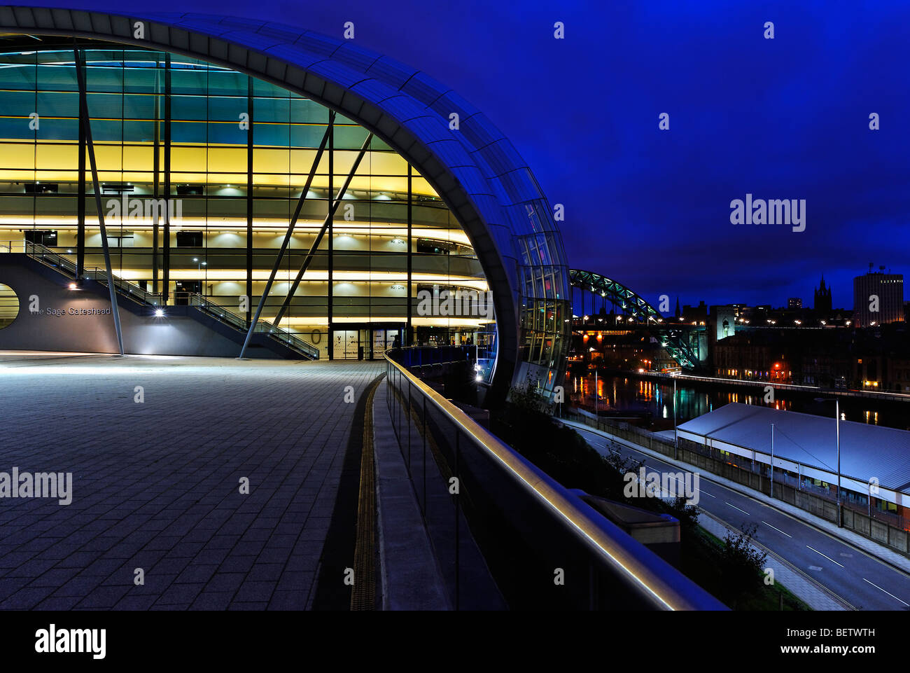 The Sage Concert Centre overlooking the River Tyne in Gateshead Stock Photo