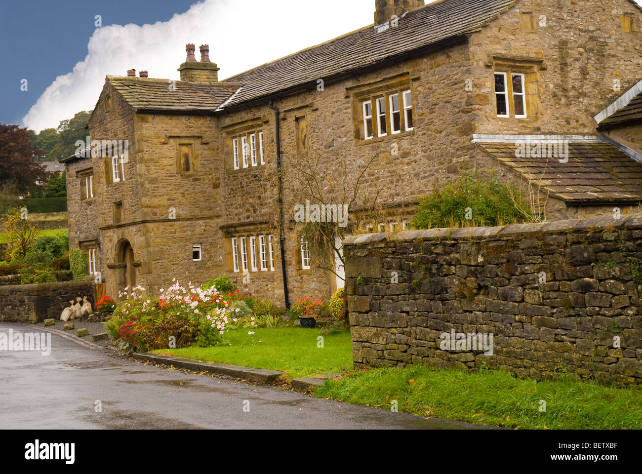 Typical Cottages In Downham In The Ribble Valley In Lancashire