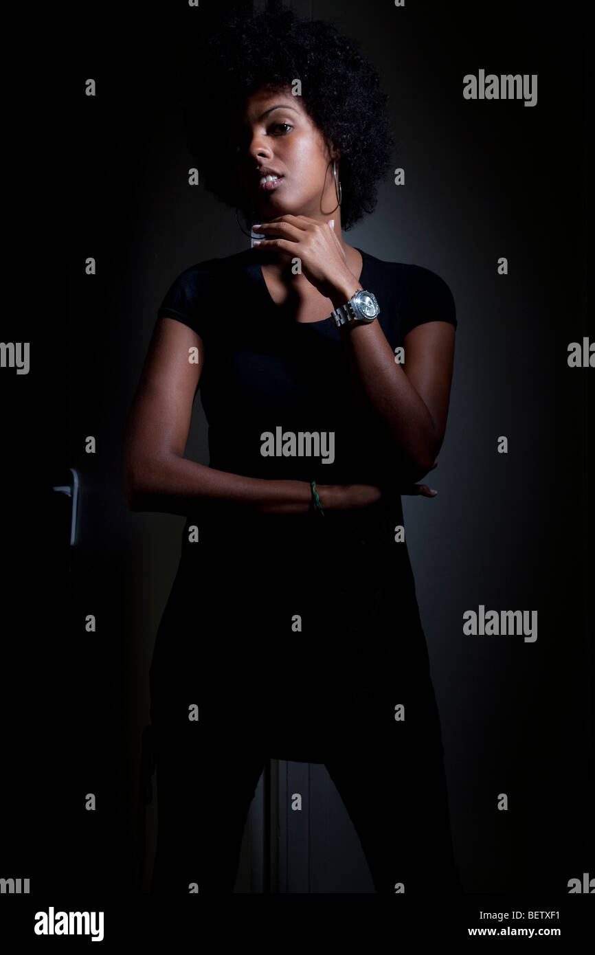 Black african afro hi-res stock photography and images - Alamy