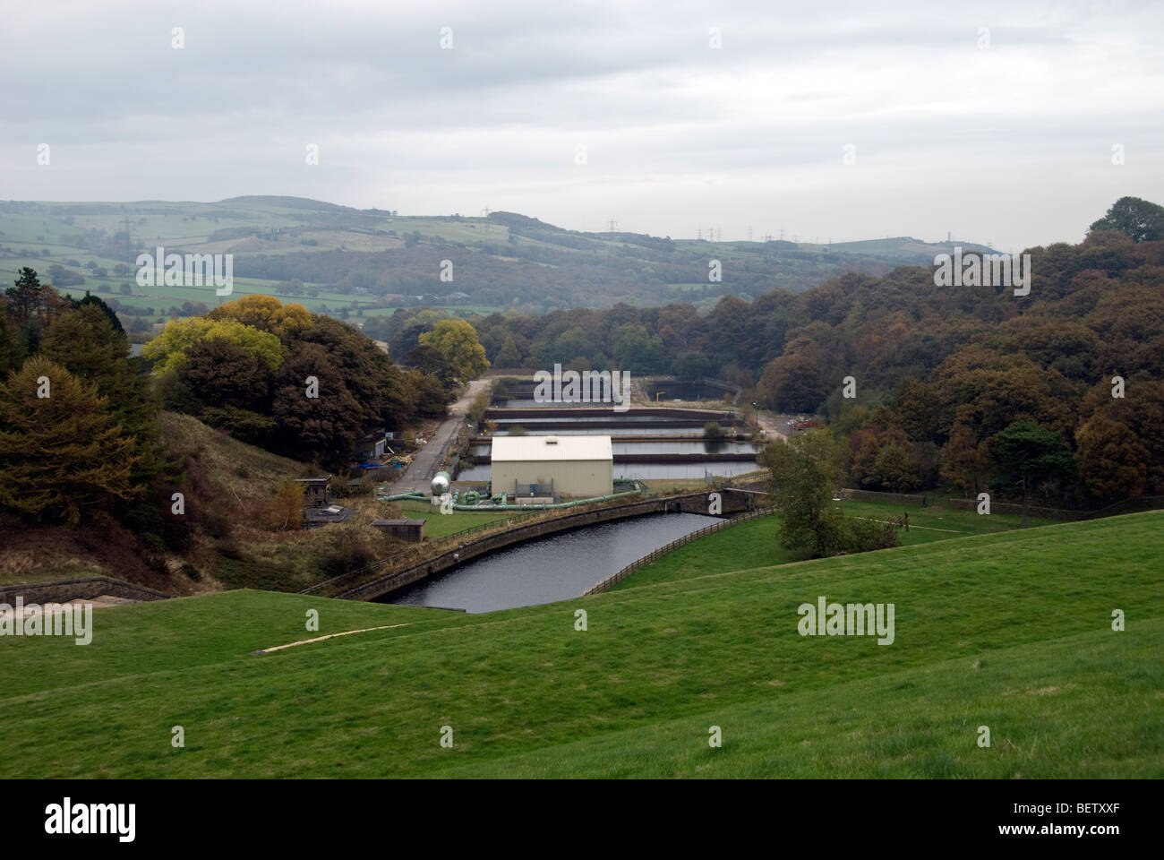 the water treatment plant at langsett reservoir in yorkshire in the BETXXF