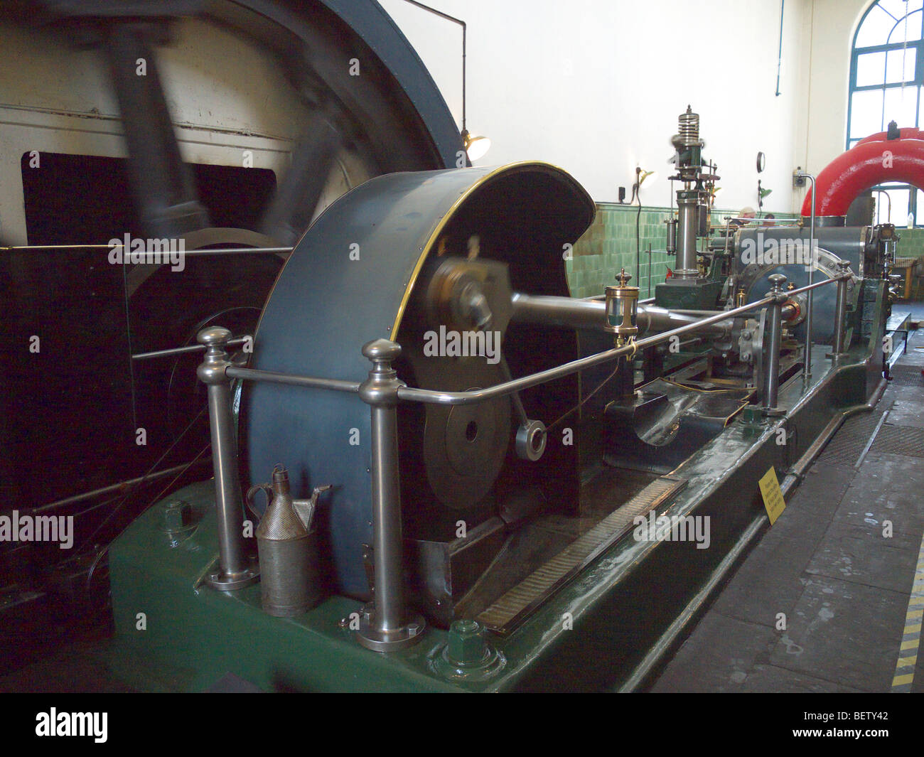 The steam engine powering the looms of the Queen Street MIll Textile