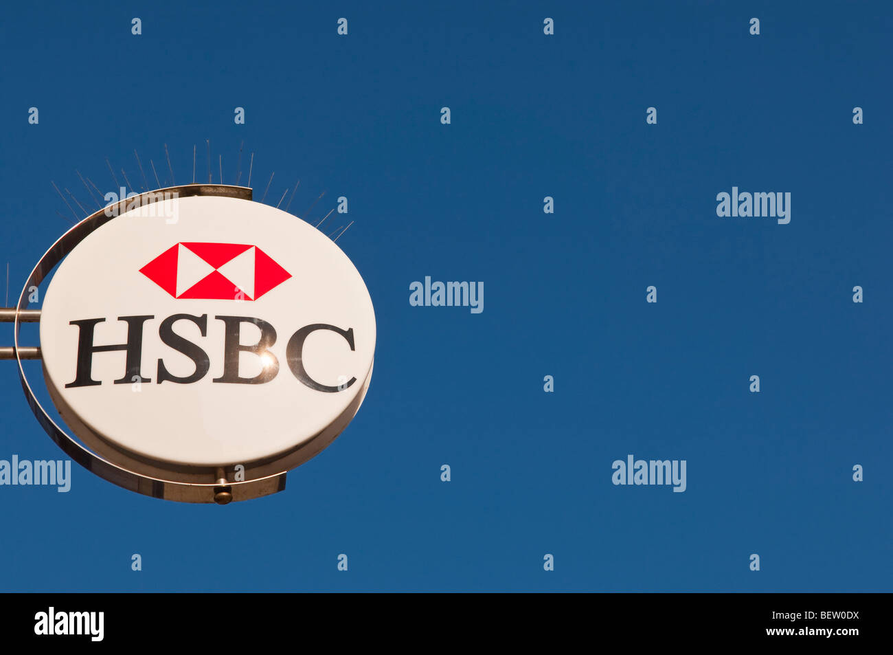 An HSBC bank sign in the Uk Stock Photo Alamy