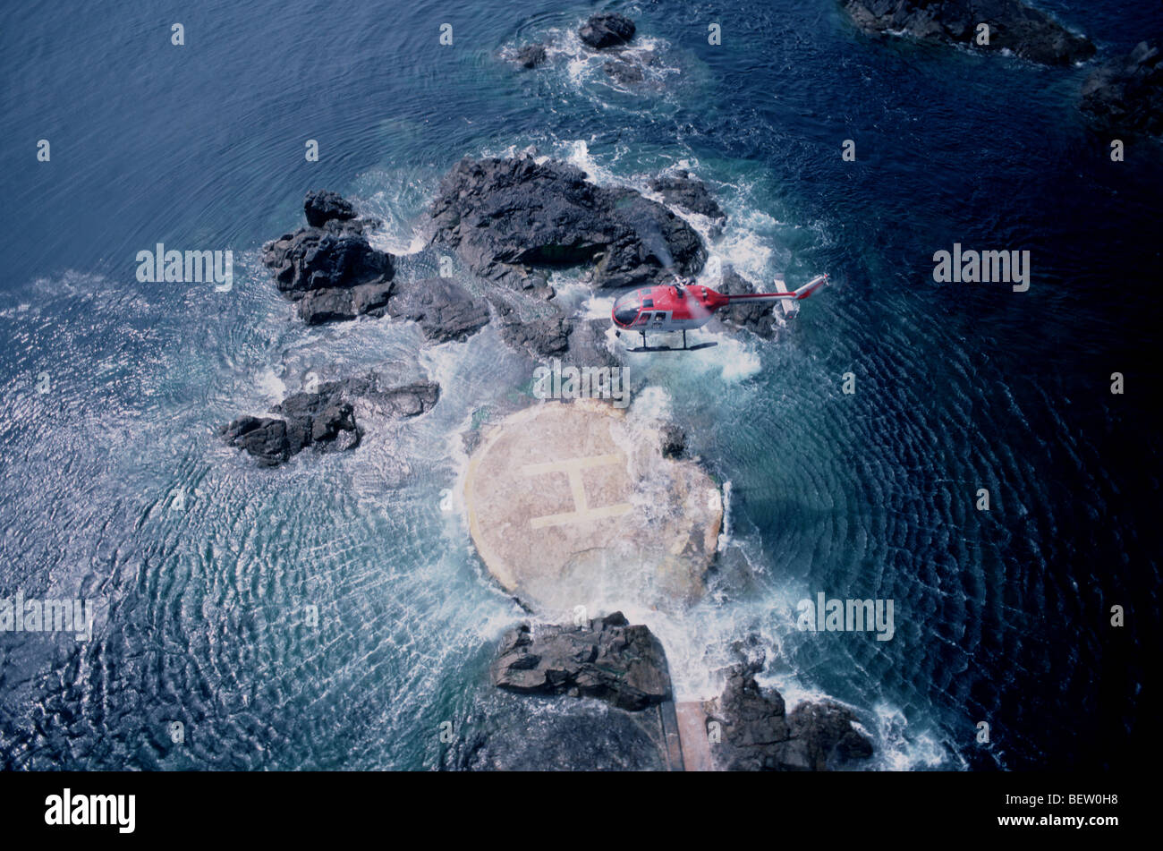 Helicopter landing site Stock Photo Alamy