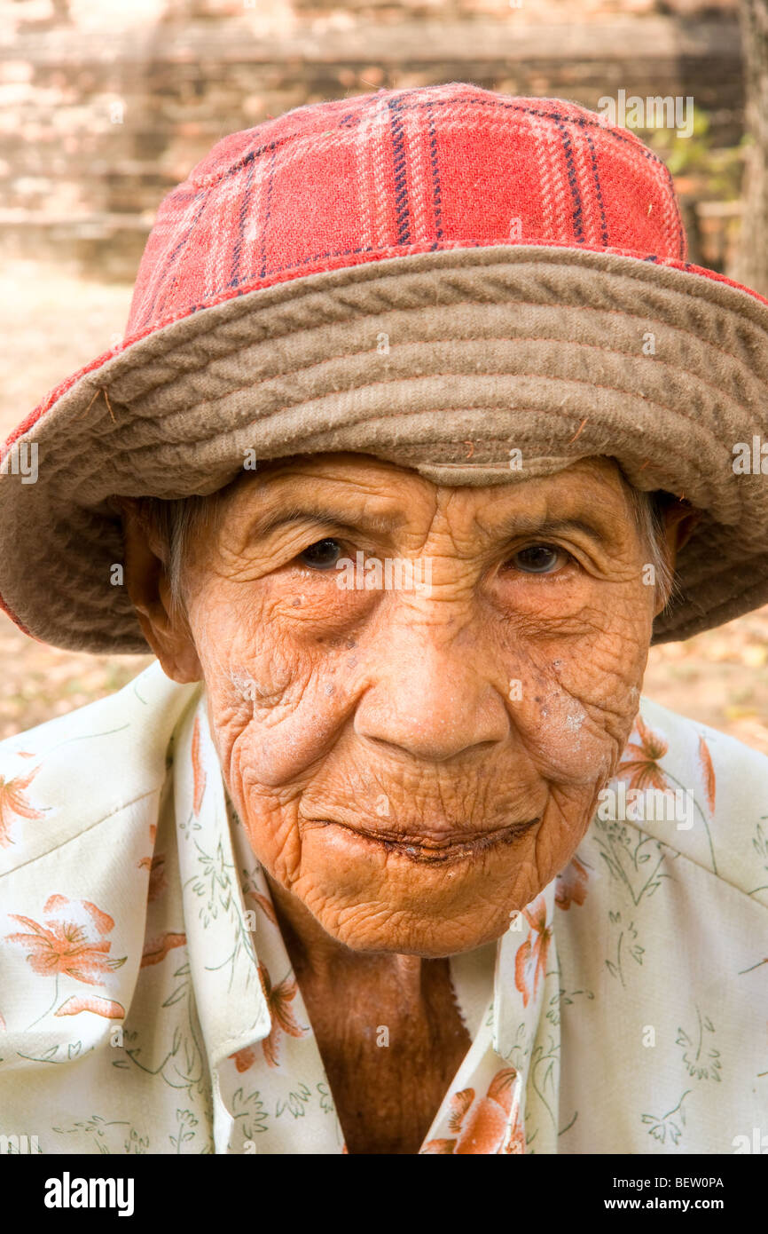 People visiting Ayutthaya, Thailand. Stock Photo