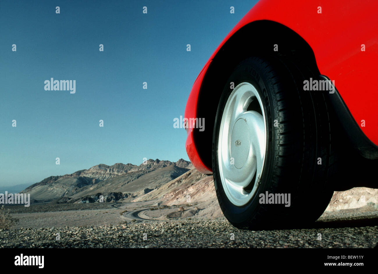 Ford Pinto Death valley Stock Photo