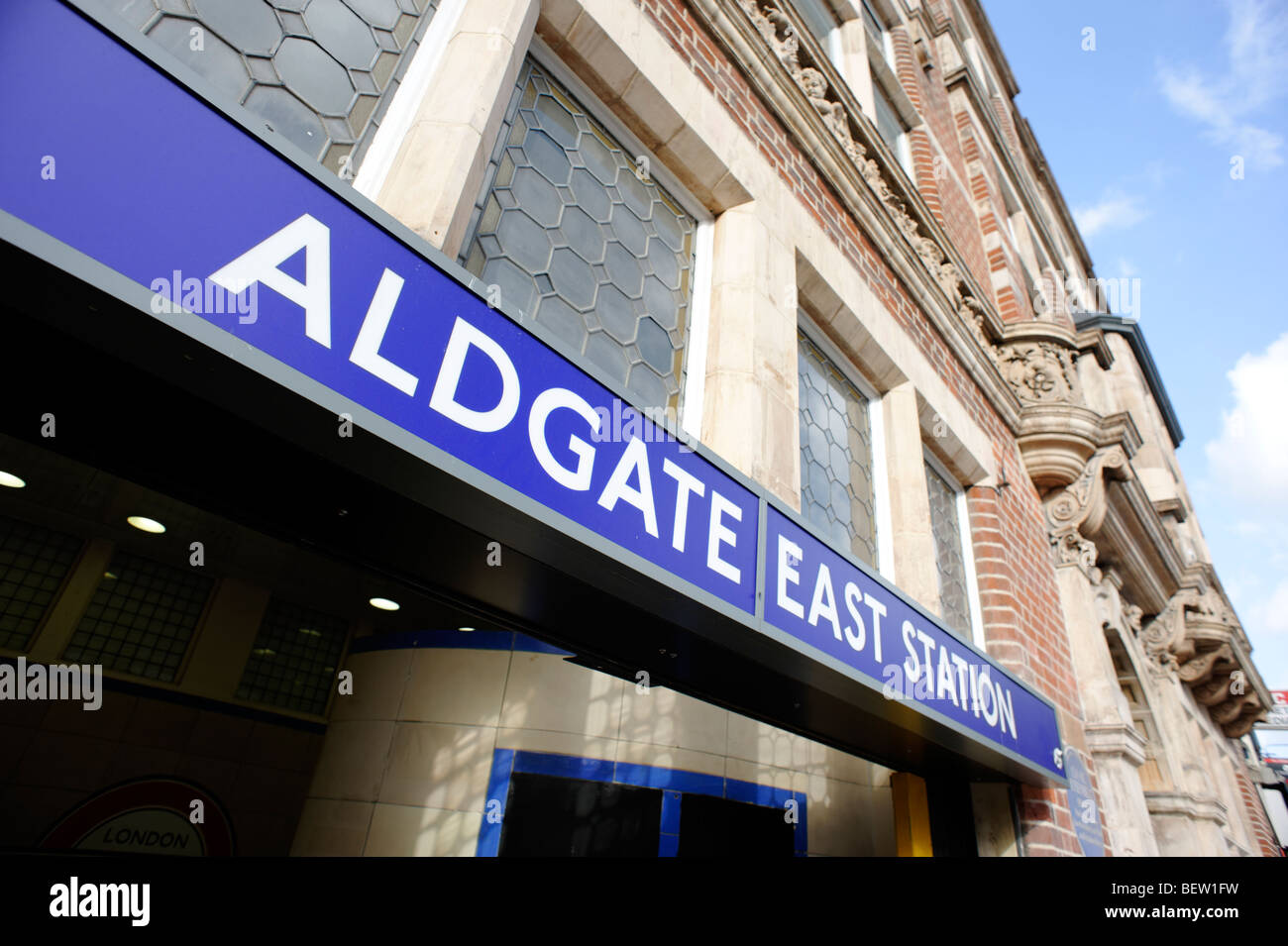Aldgate East tube station. London. Britain. UK Stock Photo