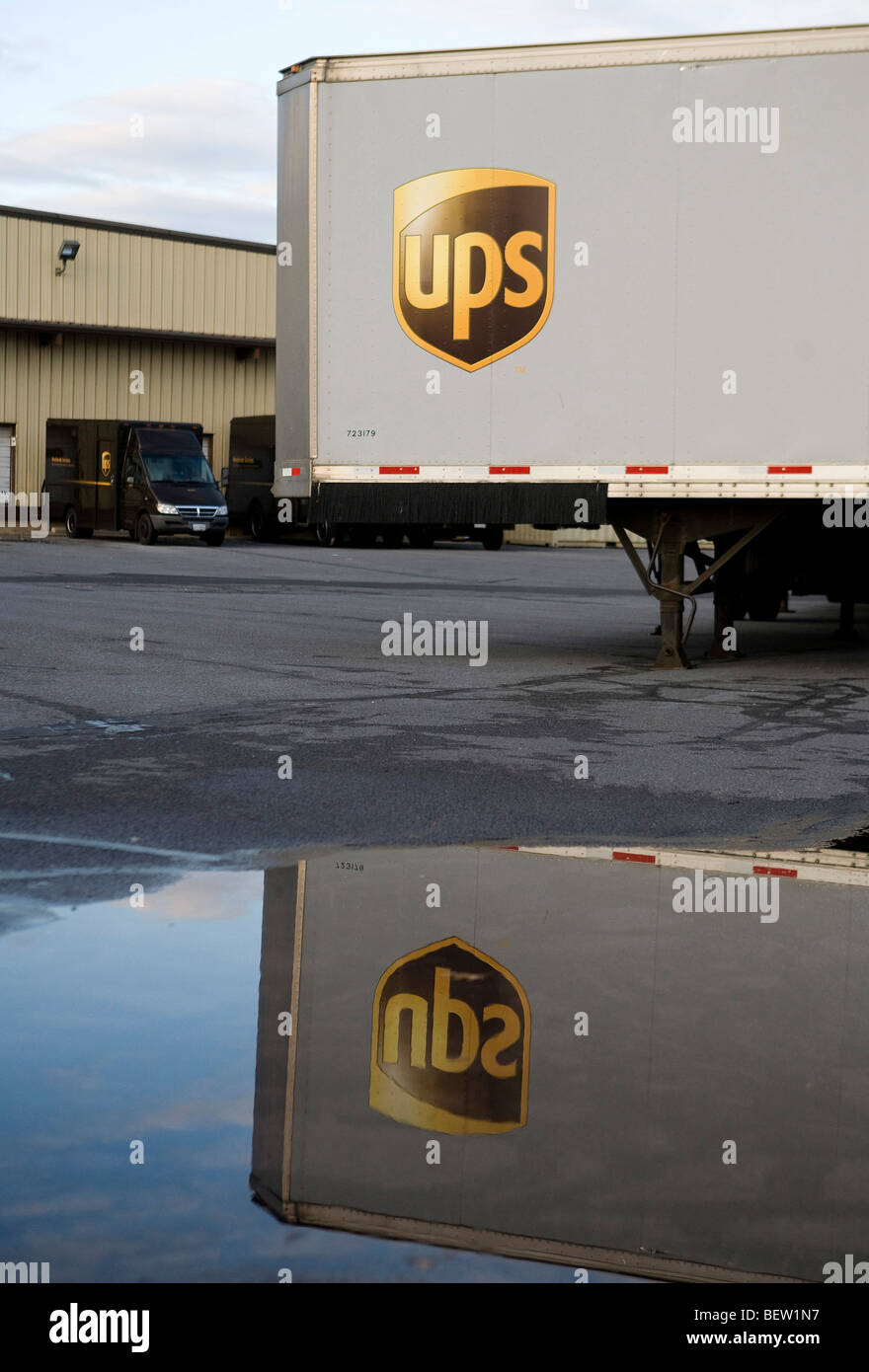 18 October 2009 – Frederick, Maryland – Shipping giant UPS is set to announce its third quarter earnings report on October 22.  Stock Photo