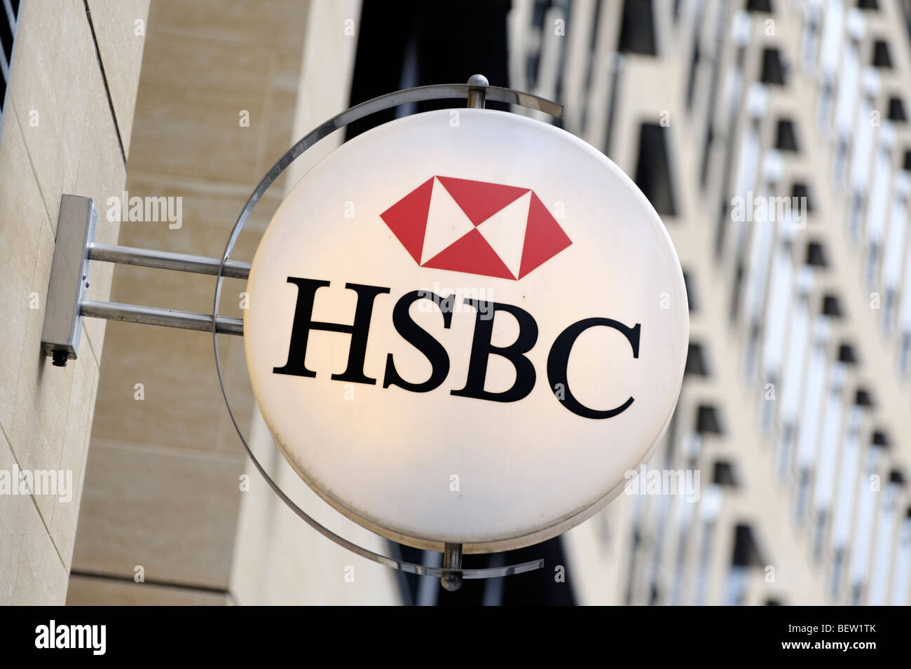 HSBC bank sign. London. Britain. UK Stock Photo