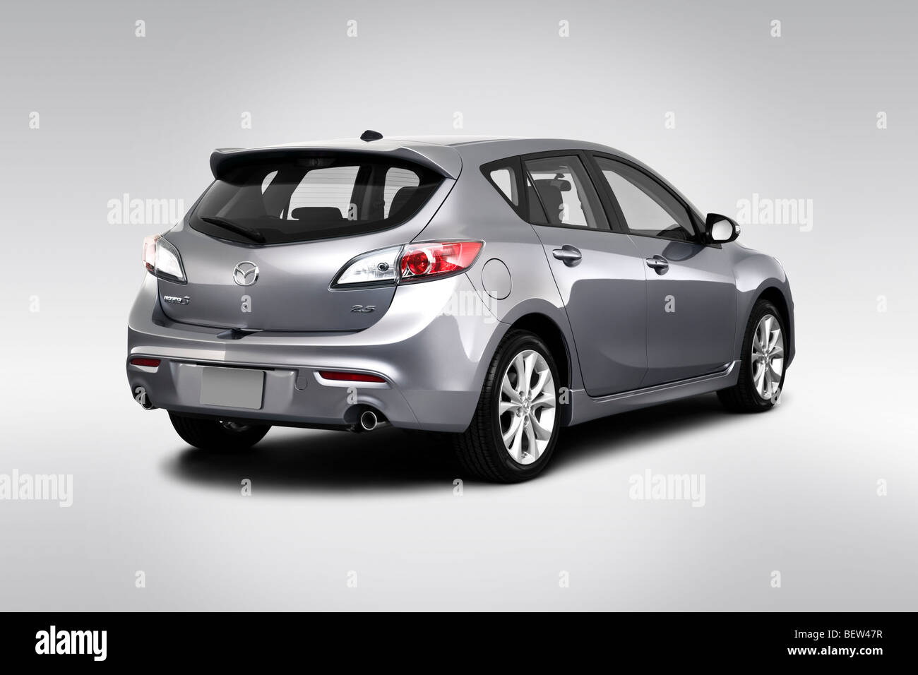 2010 Mazda Mazda3 S Sport In Silver Rear Angle View Stock Photo Alamy