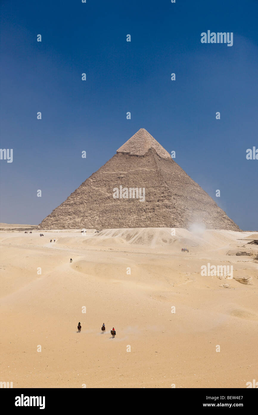 Pyramid of Khafra, Cairo, Egypt Stock Photo