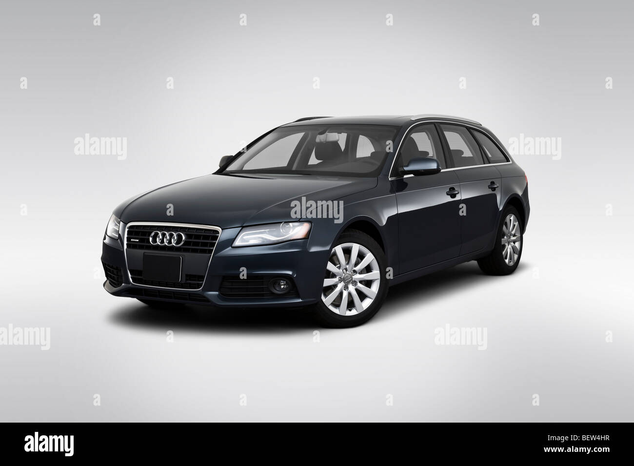 2010 Audi A4 Avant 2.0T quattro in Gray - Front angle view Stock Photo