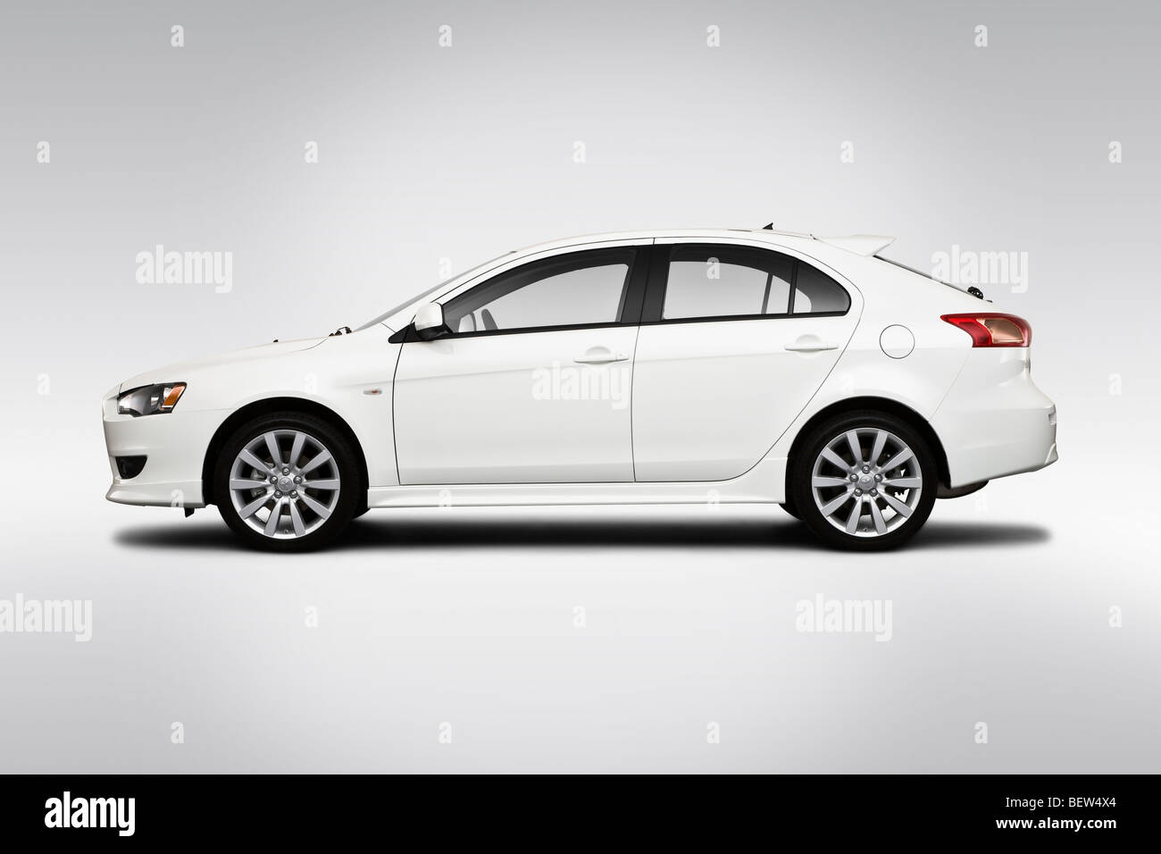 2010 Mitsubishi Lancer Sportback GTS in White Drivers Side Profile