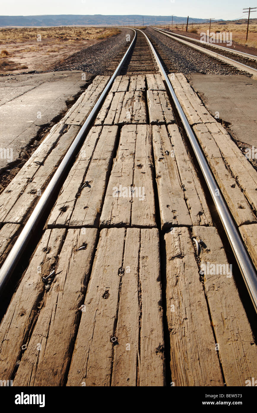 Train tracks, USA Stock Photo - Alamy