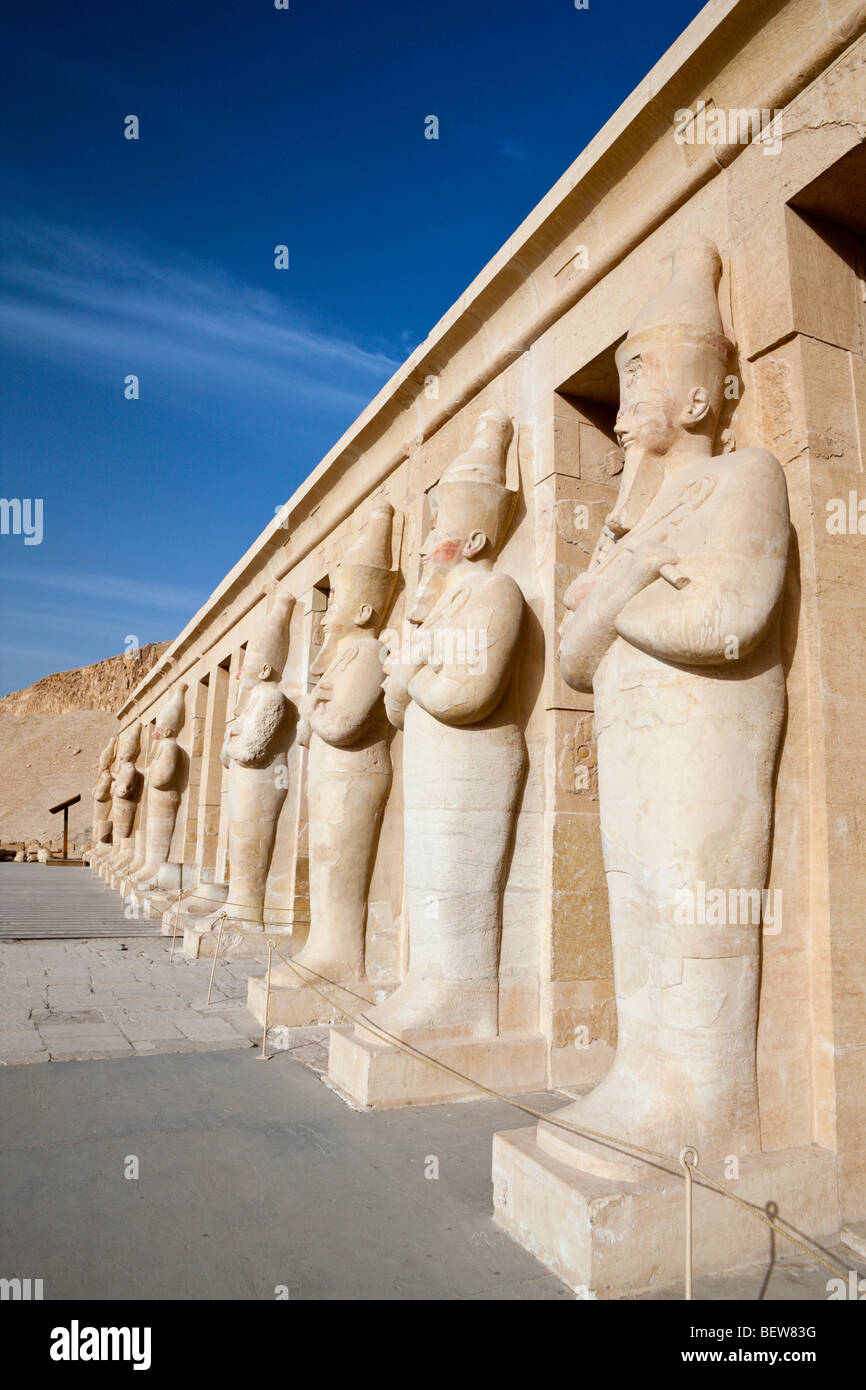 Queen Hatshepsut Statues, Luxor, Egypt Stock Photo