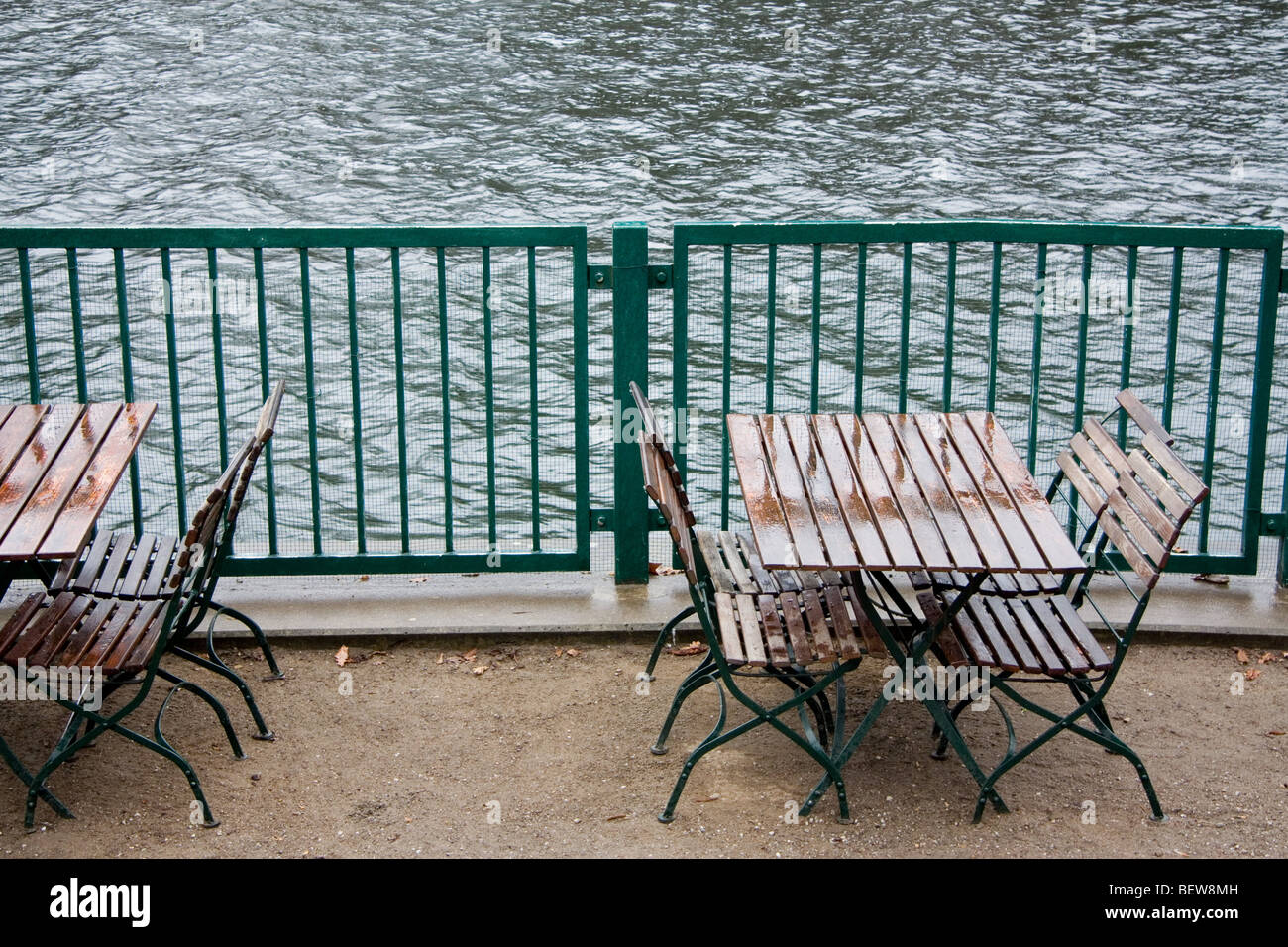 Empty Beer Garden Tables High Resolution Stock Photography and Images