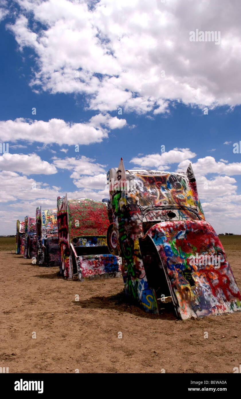 Cadillac Ranch near Amarillo, Texas, USA Stock Photo Alamy