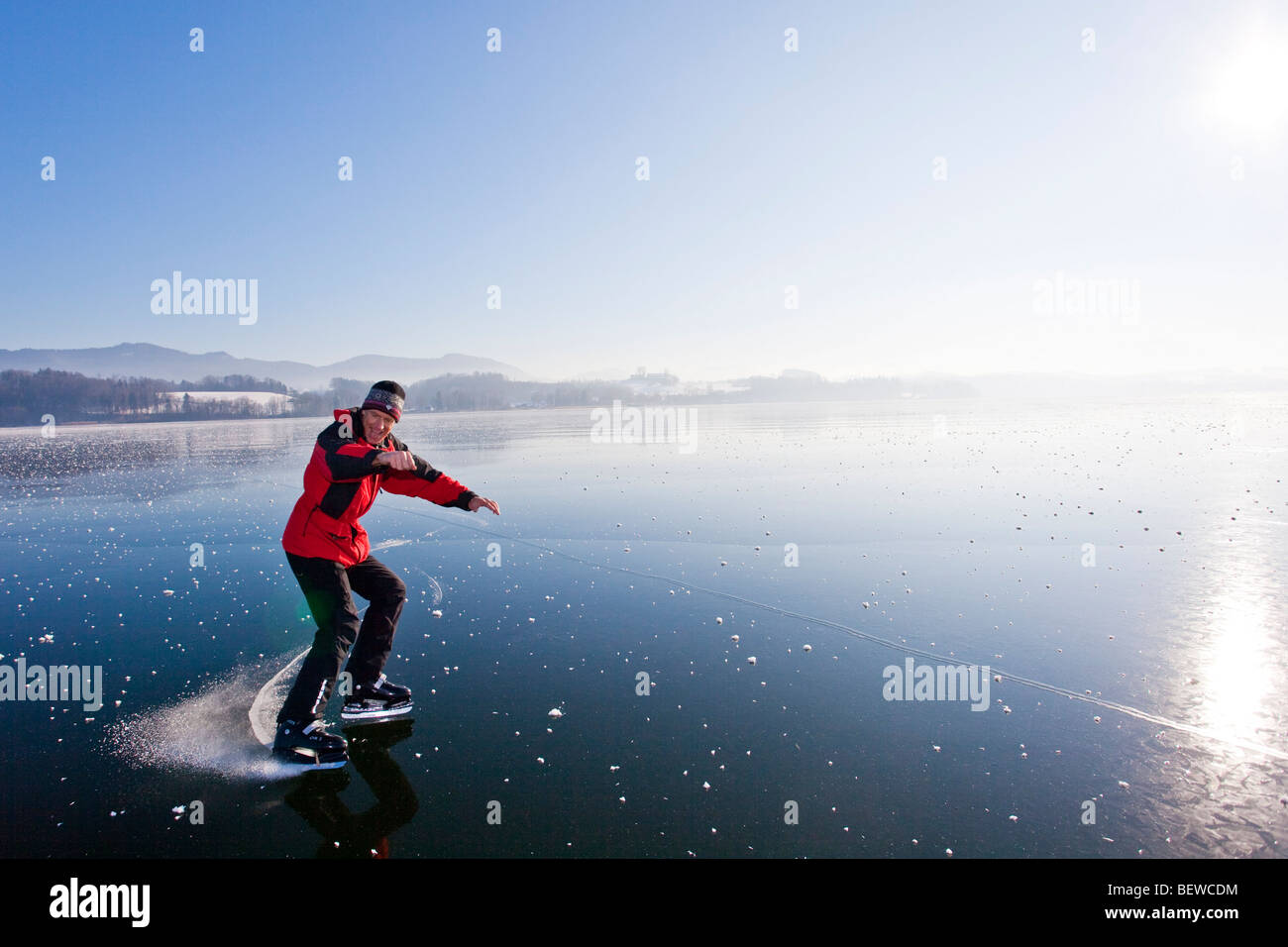 frozen Lake Waller, Austria Stock Photo