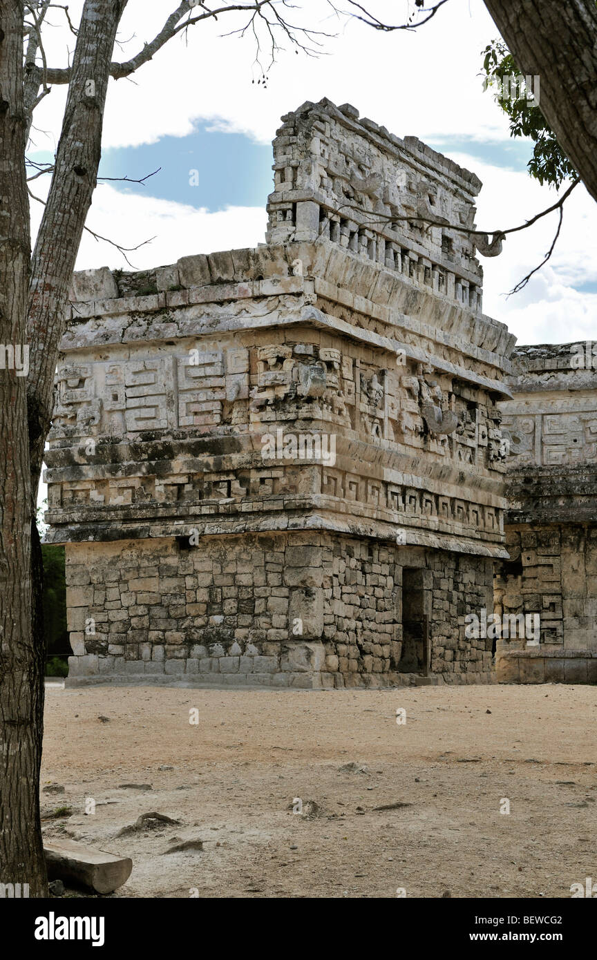 La Iglesia (church) in the Las Monjas complex at the Maya ruin site of Chichen Itza, Yucatan, Mexico Stock Photo