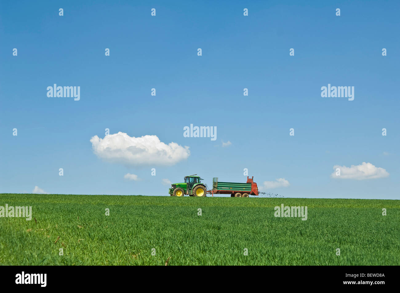 tractor on the field Stock Photo - Alamy