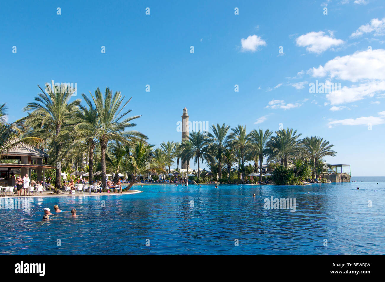 Swimming Pool of the Hotel Costa Meloneras, Maspalomas, Gran Canaria, Canary Islands, Spain Stock Photo