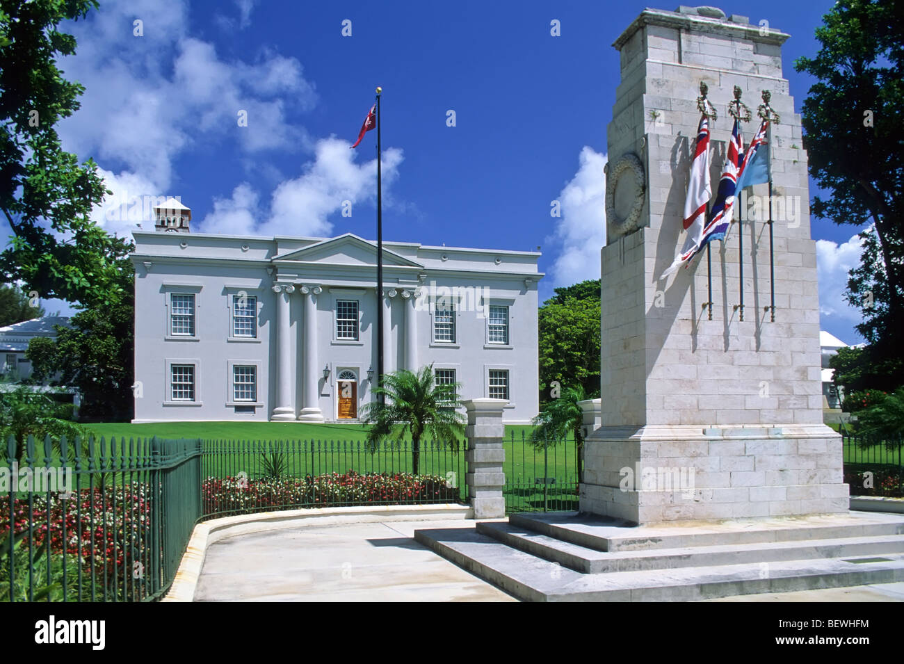 Cenotaph & Building on Front and Parliament Streets in Hamilton