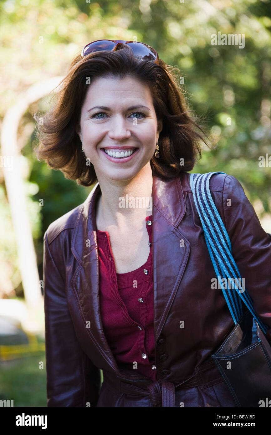 Fashion happy outdoors smiling hi-res stock photography and images - Alamy