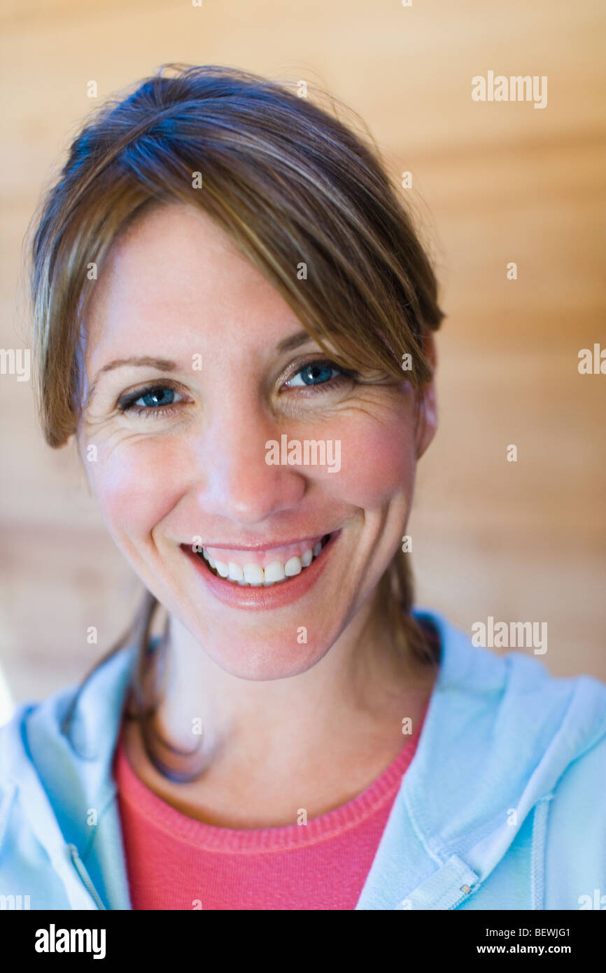 portrait-of-a-happy-woman-smiling-stock-photo-alamy