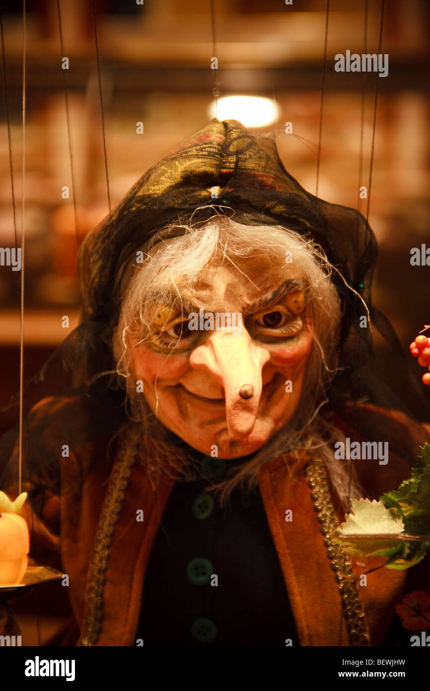 Halloween decorations puppet witch Stock Photo Alamy