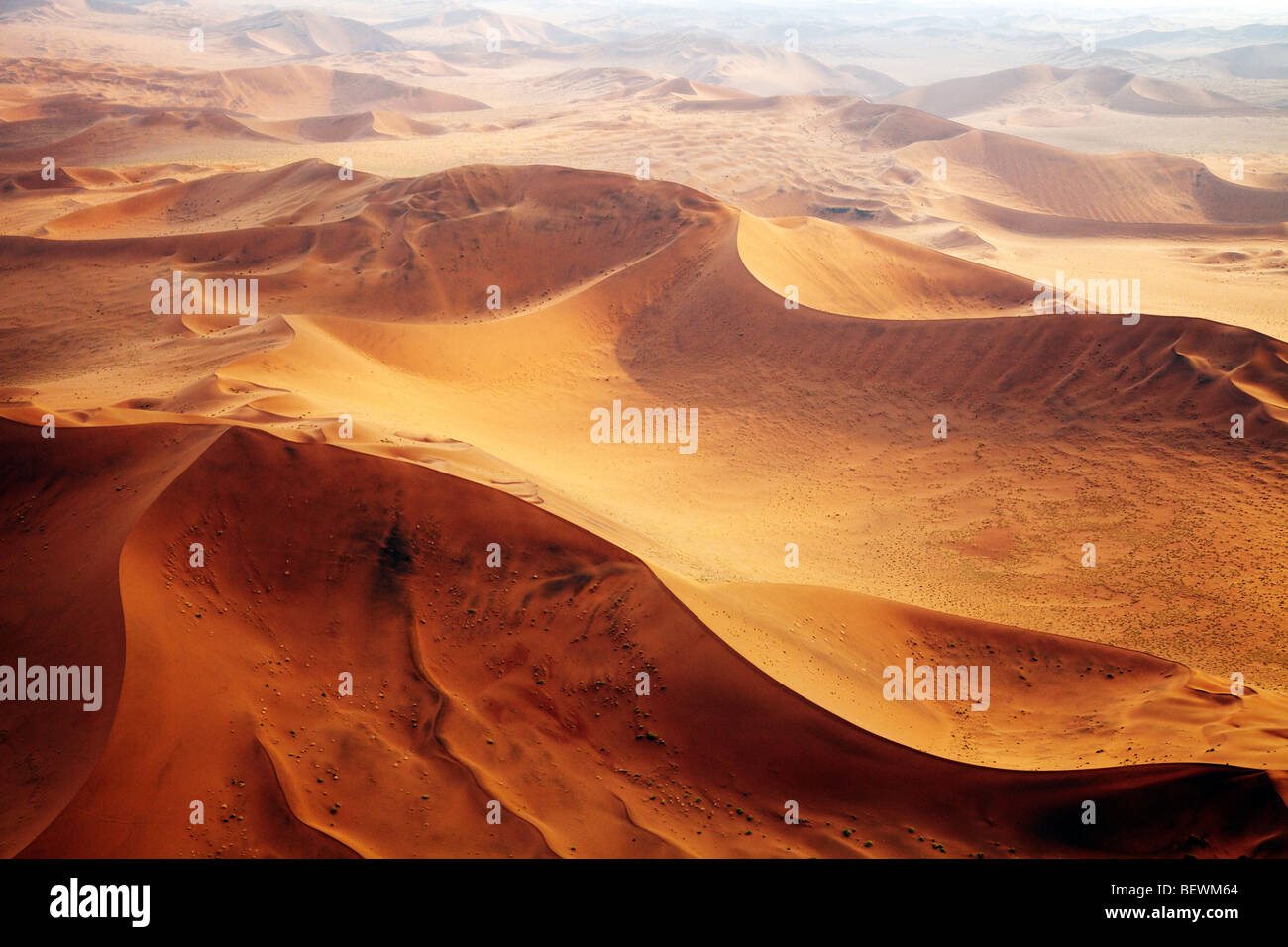 Red Dunes Skeleton Coast Aerial View - Desert Landscape Photograph