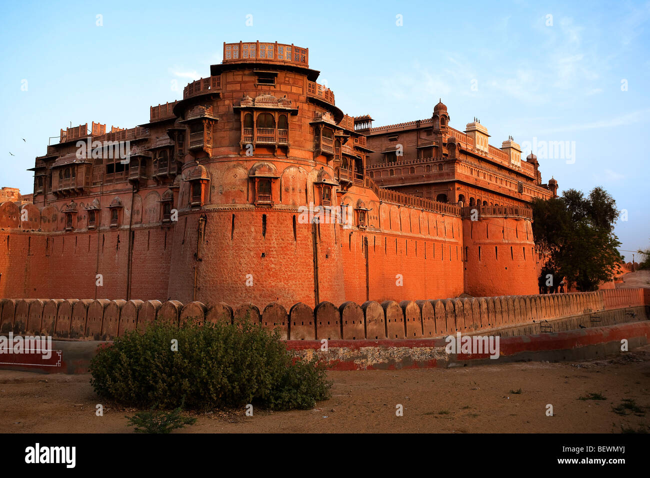 Junagarh Fort in city of Bikaner rajasthan state in indi Stock Photo