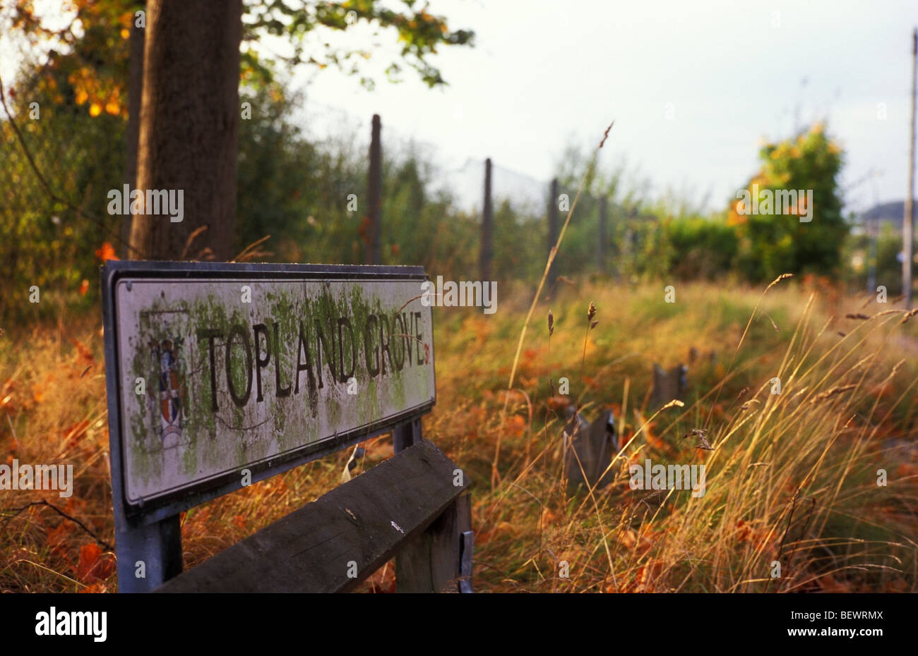 Derelict council land Lower Beeches Road Northfield Birmingham UK Stock