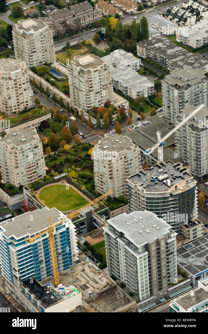 aerial view of residential area Stock Photo