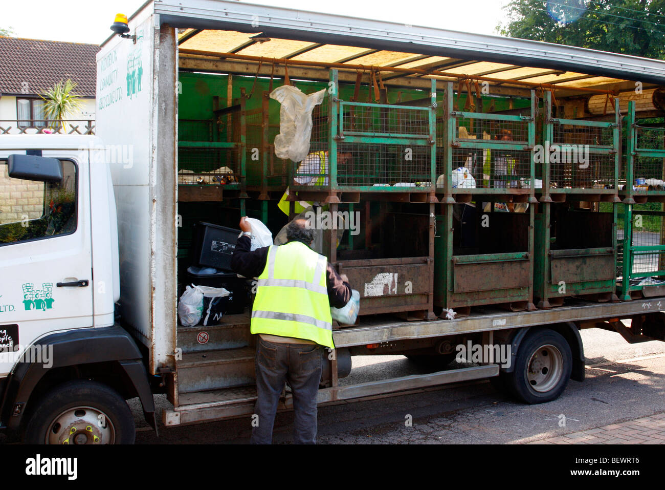 Kerbside recycling in mid Devon Stock Photo