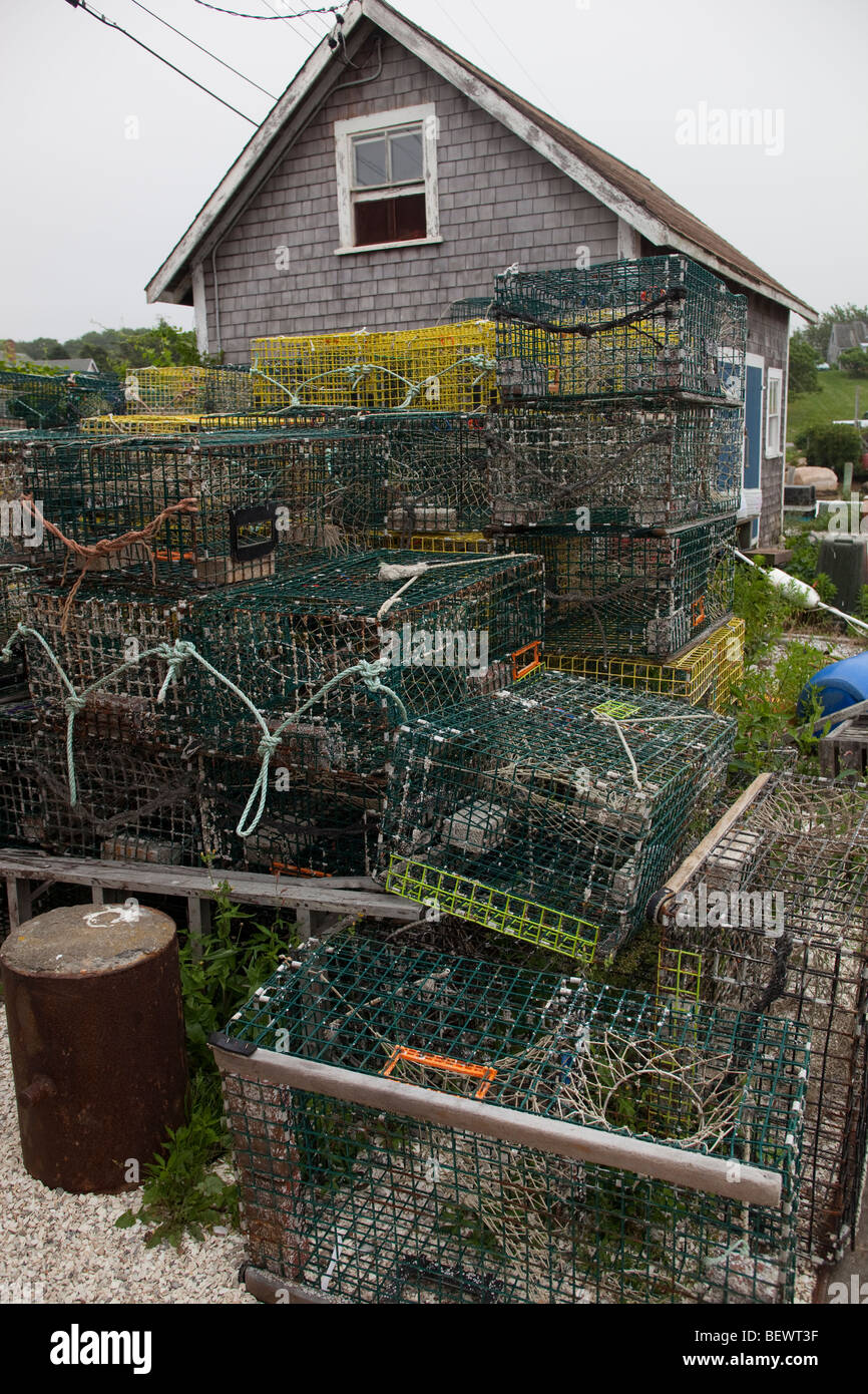 Lobster traps Martha's Vineyard Stock Photo Alamy