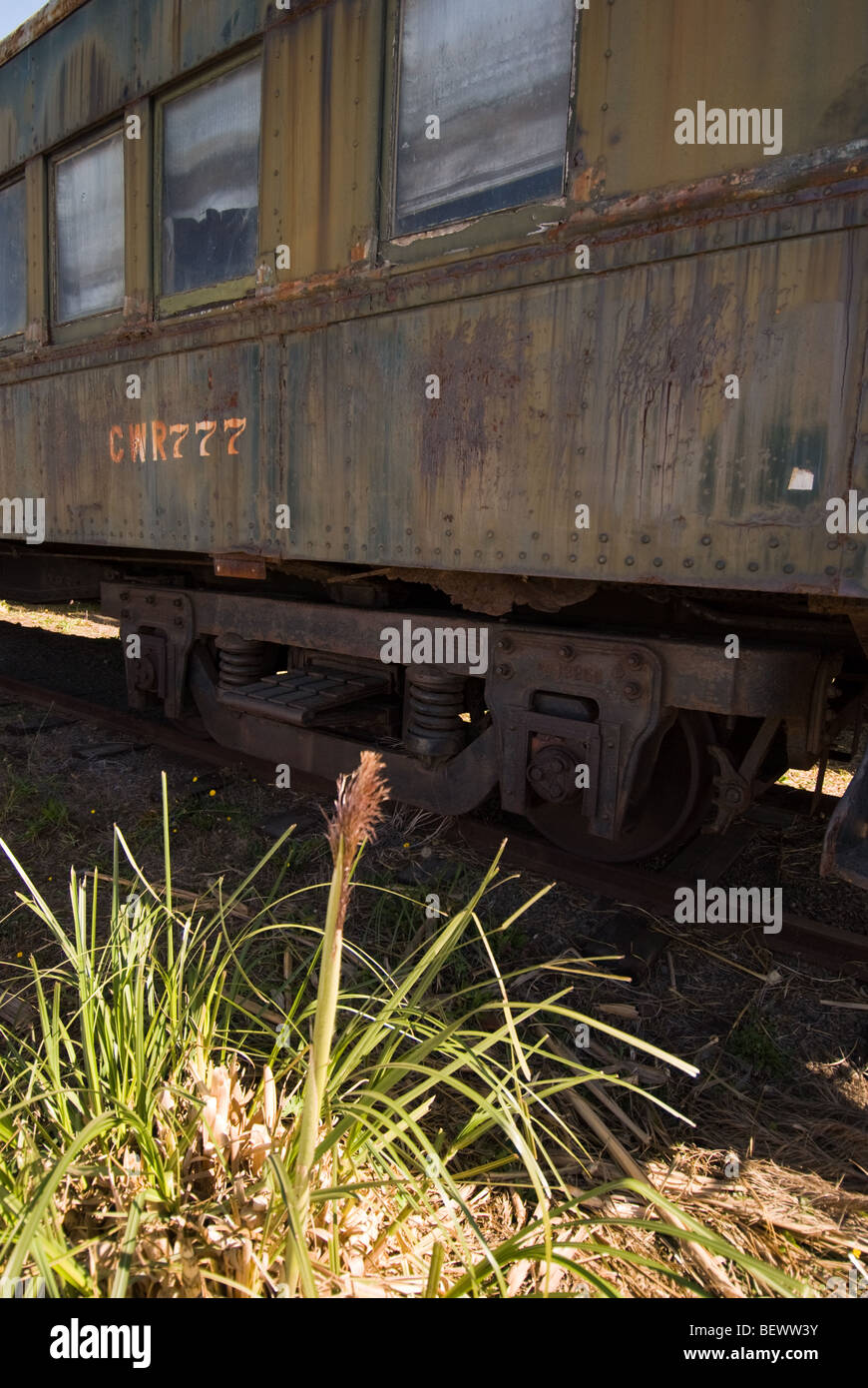 An old railroad car in Fort Bragg, California Stock Photo Alamy