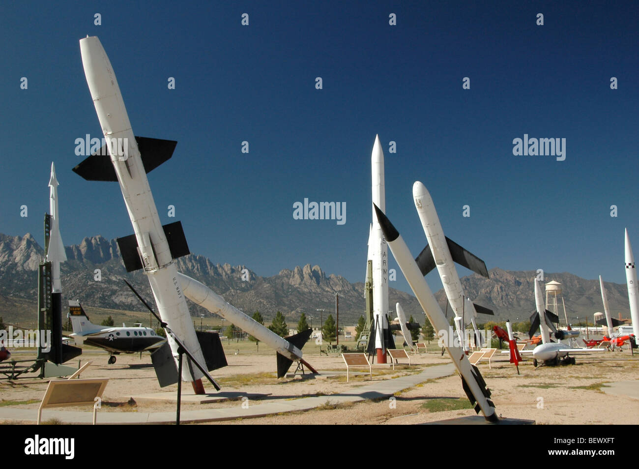 plane graveyard and missile museum in new mexico Stock Photo Alamy