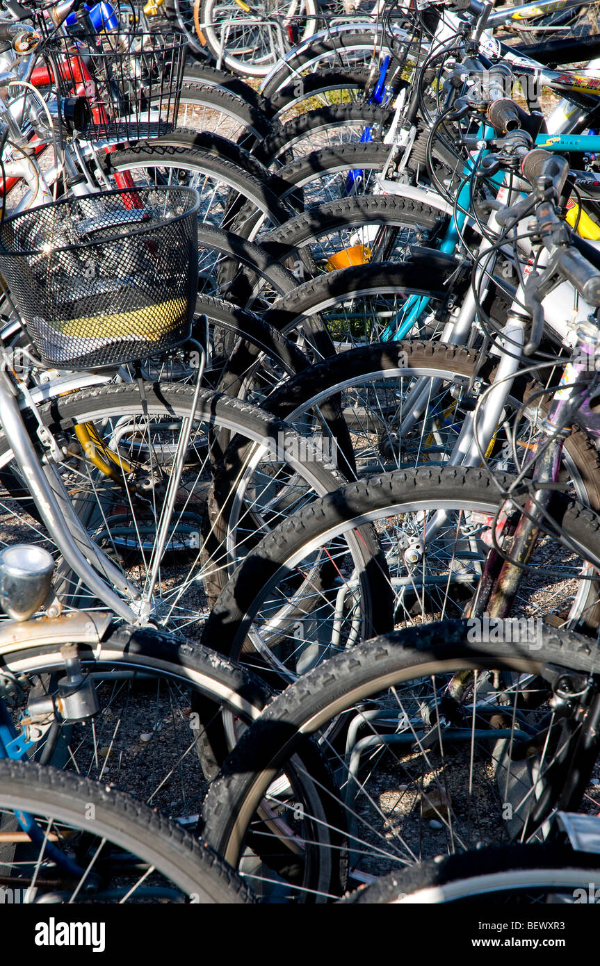 A bicycles parking Stock Photo