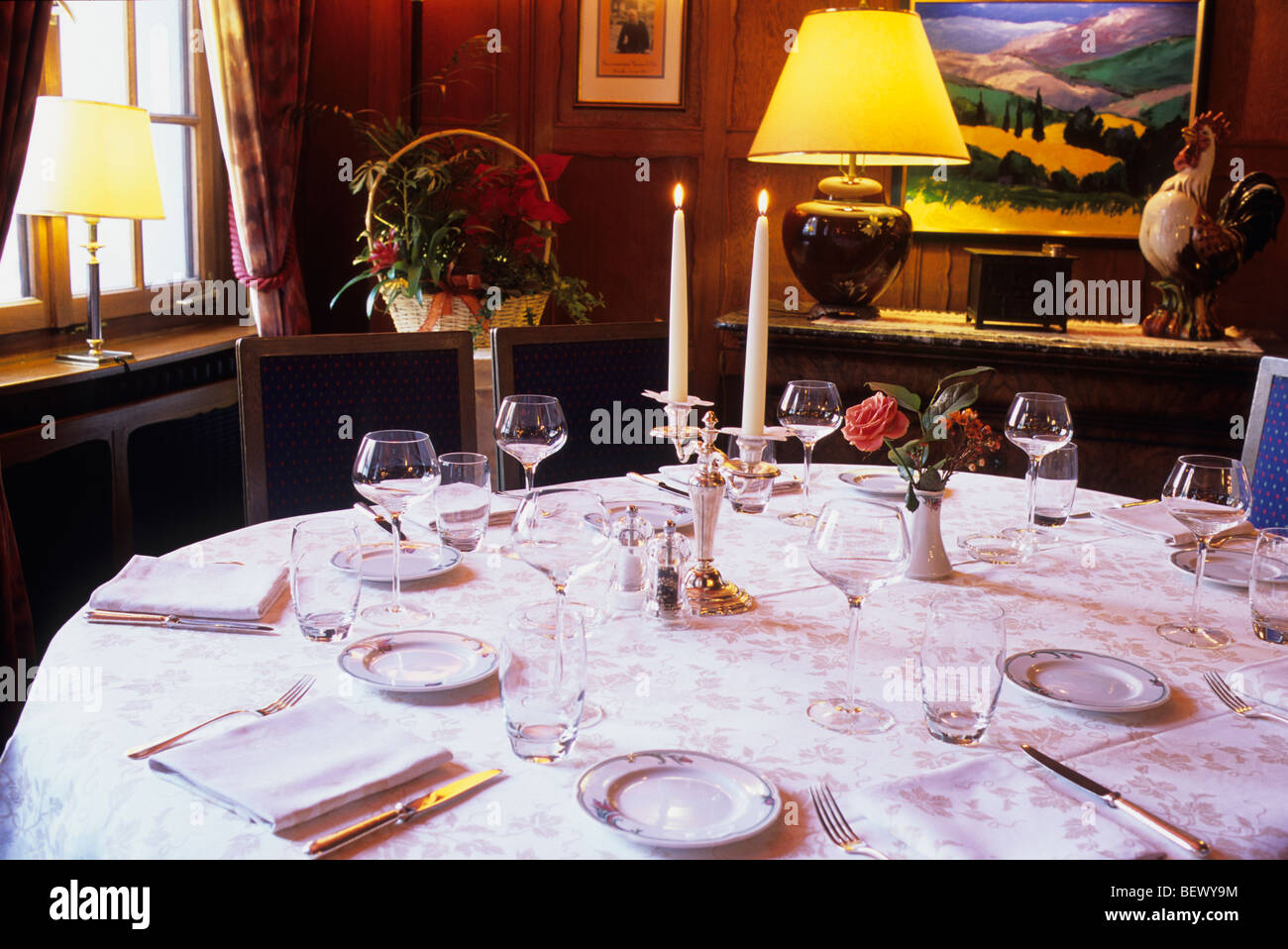 Restaurant Les Armes de France, Ammerschwihr, Alsace, France Stock
