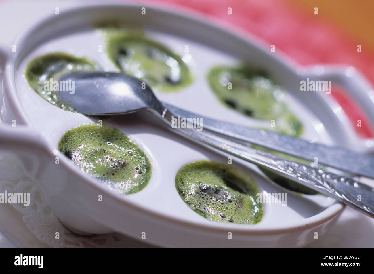 Alsacian Escargot Skillet, Edible Snails, Herb Butter, Speciality