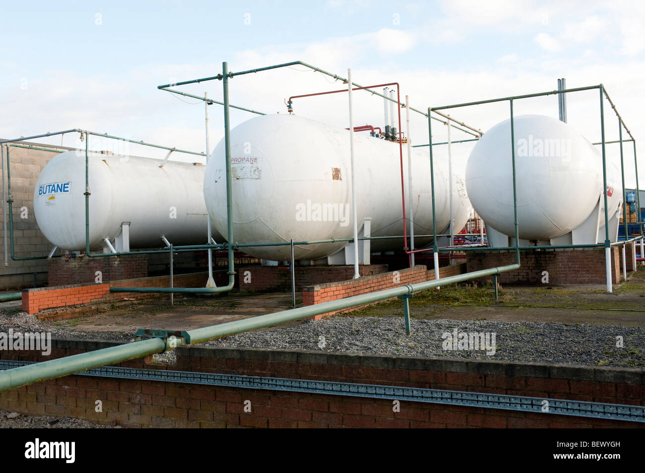 Bulk Propane and Butane LPG storage tanks Stock Photo Alamy
