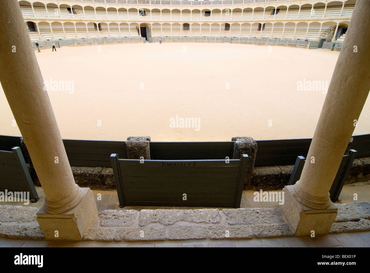 Bull fight arena in Ronda, the oldest one in Spain Stock Photo - Alamy