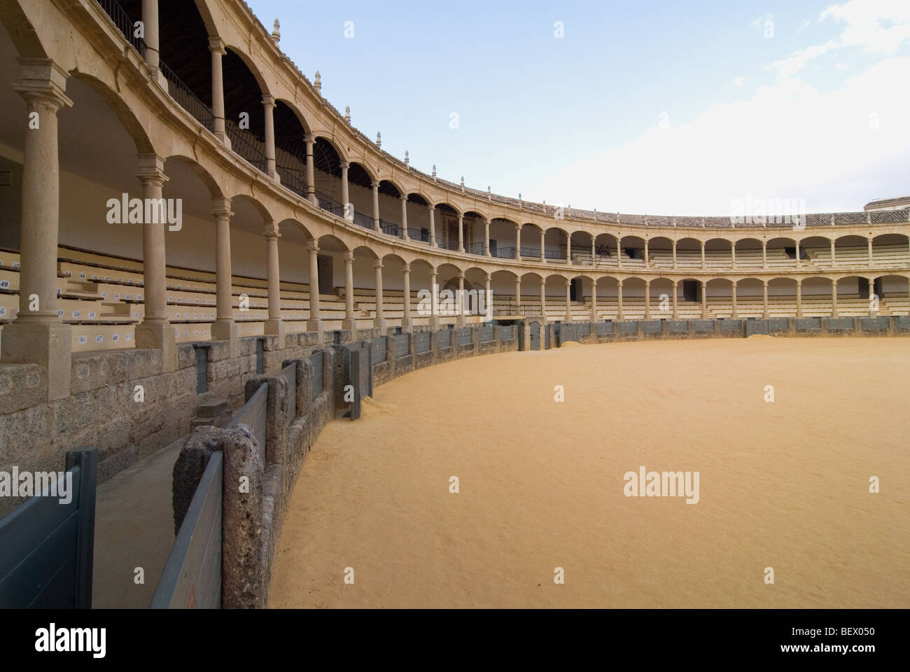 Bull fight arena in Ronda, the oldest one in Spain Stock Photo - Alamy